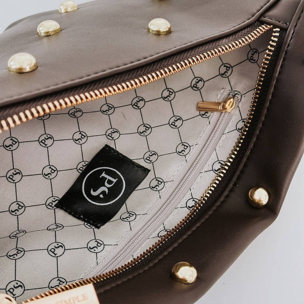 Chic Gold Studded Westlyn Bum Bag