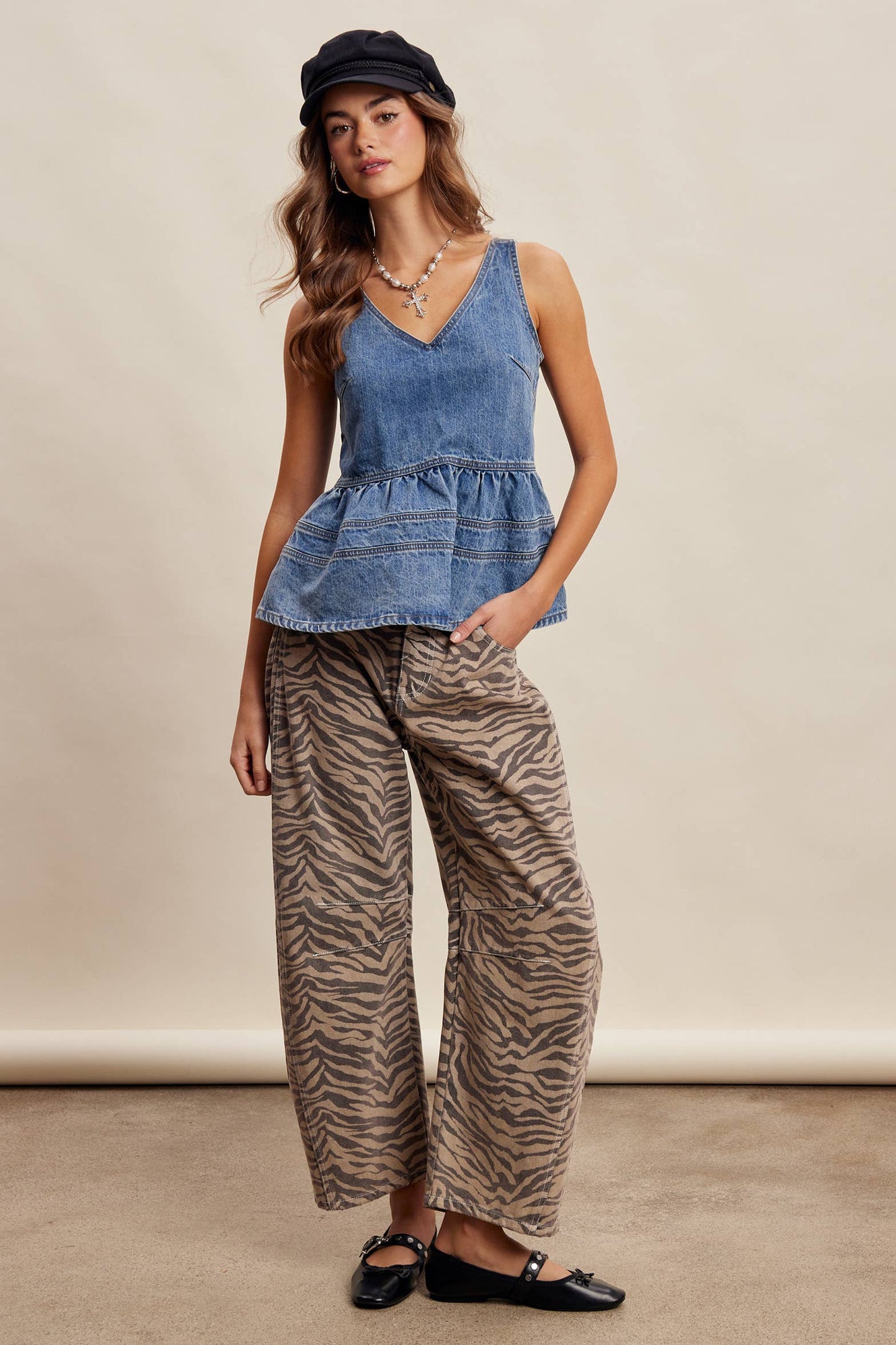 Demi Peplum Top