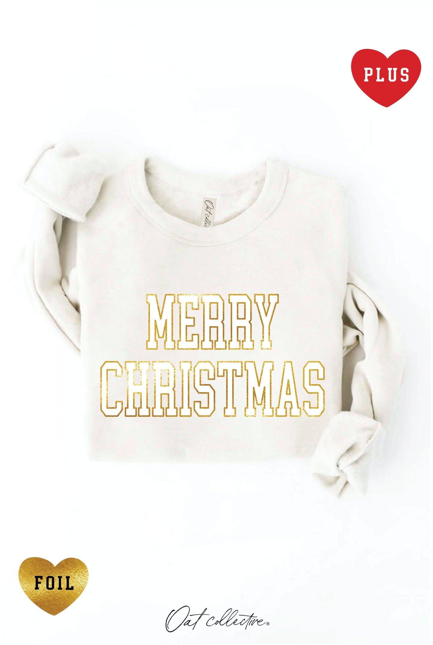 MERRY CHRISTMAS FOIL Curvy Sweatshirt