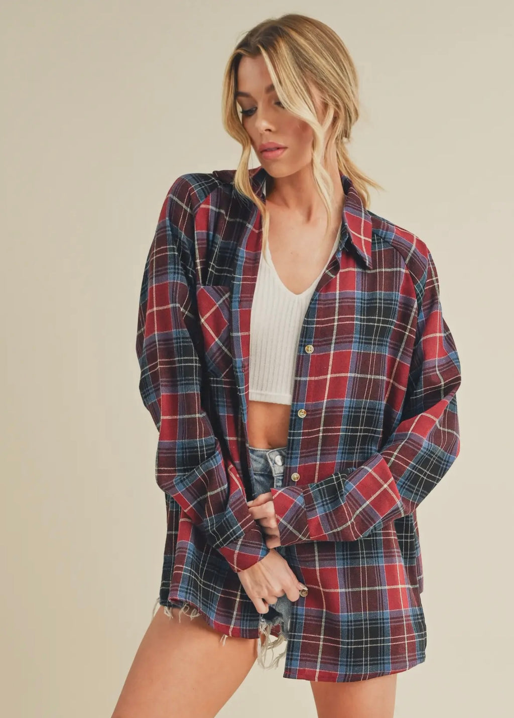 Katie Flannel - Red