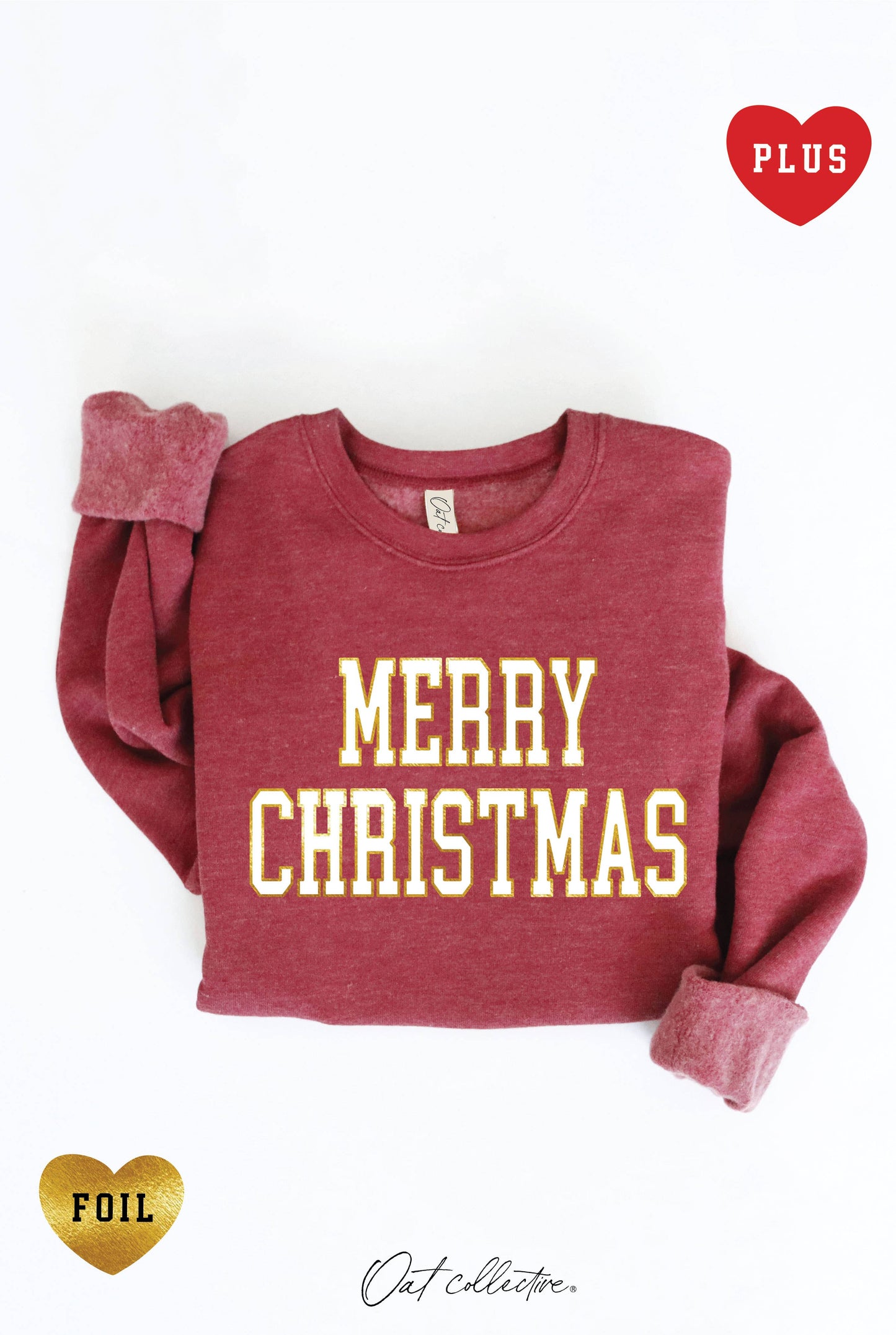 MERRY CHRISTMAS FOIL Curvy Sweatshirt