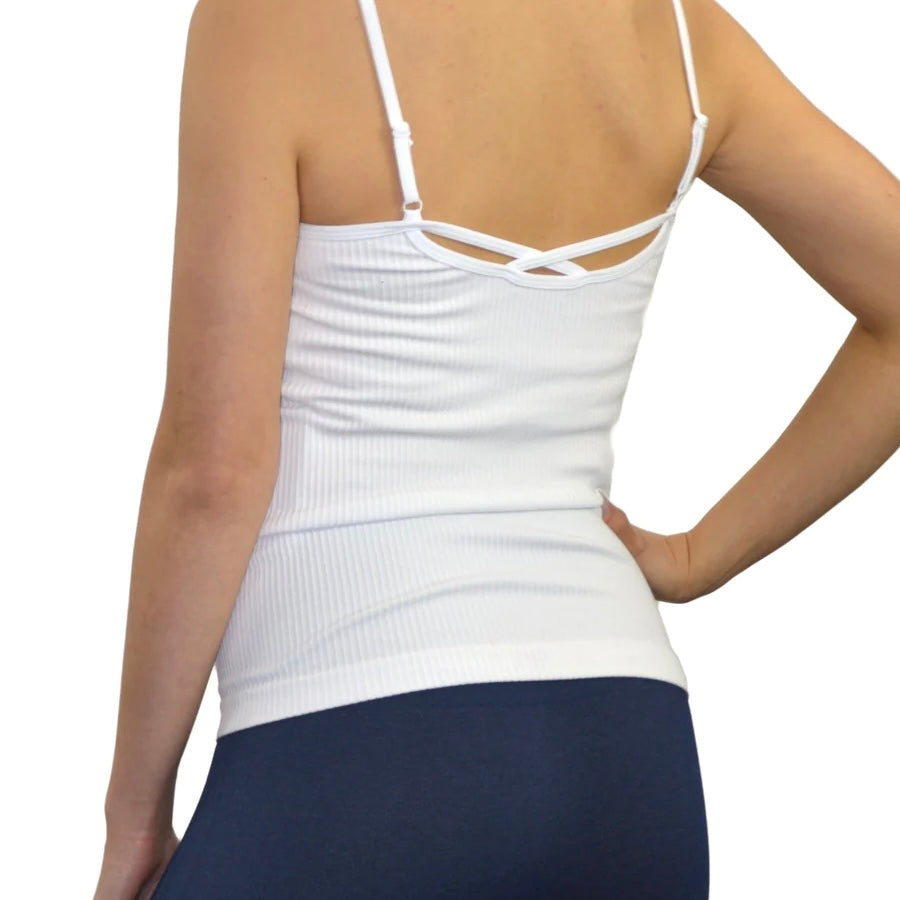 ELIETIAN Ribbed Keyhole Cami