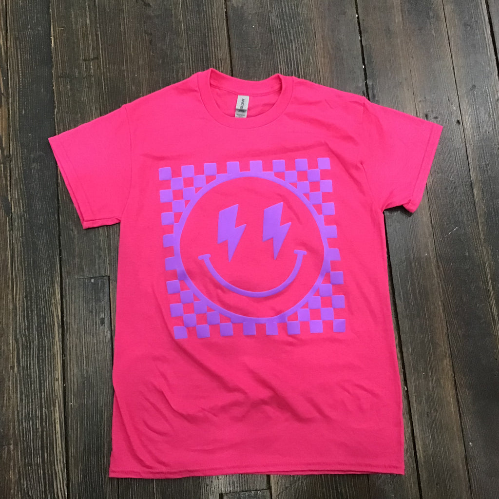 Smiley Tee- Pink