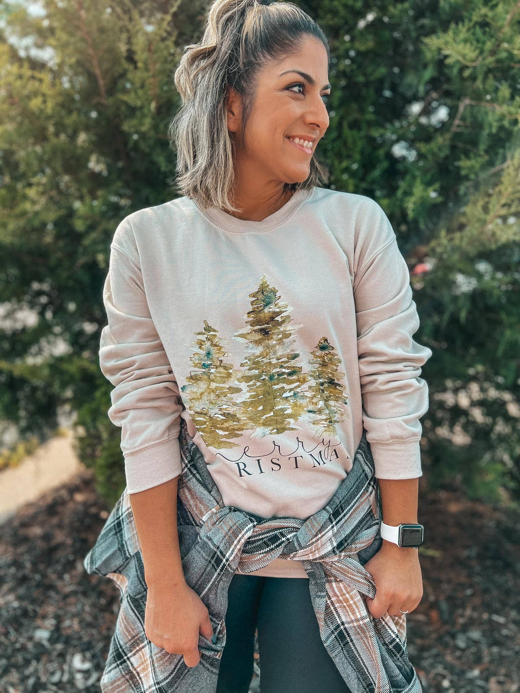 WATERCOLOR MERRY CHRISTMAS SWEATSHIRT