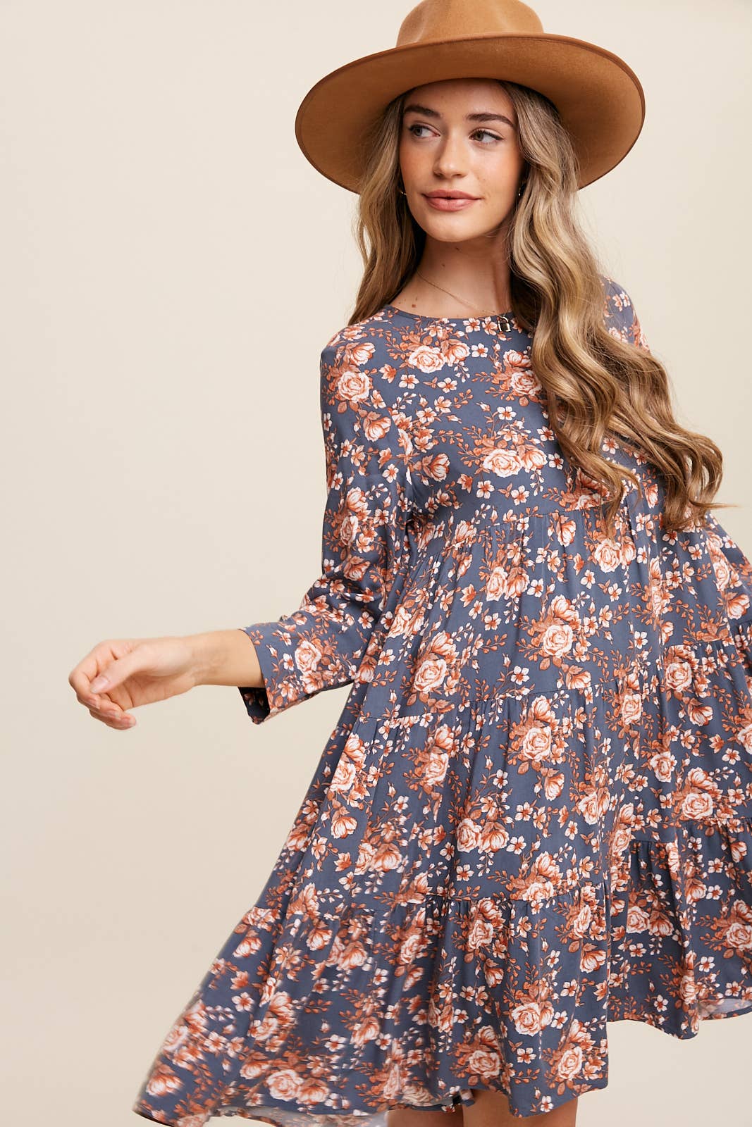 James Babydoll Midi Dress