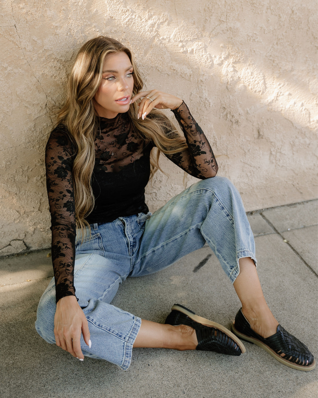 Jean Floral Lace Top