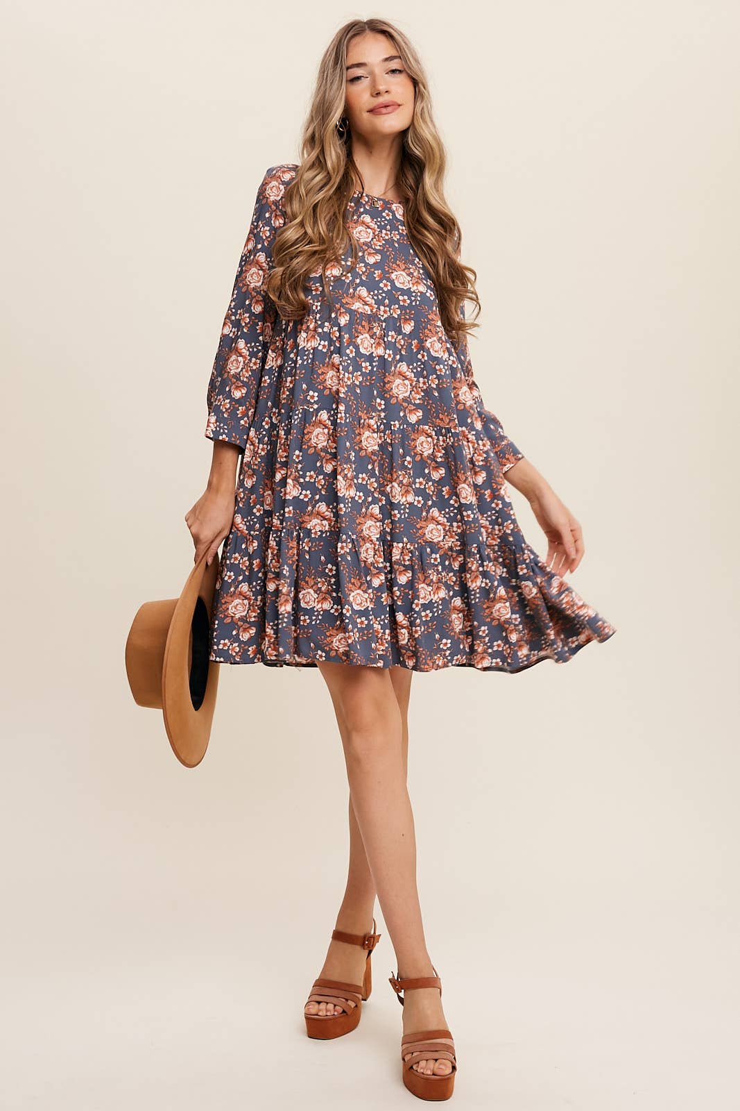 James Babydoll Midi Dress