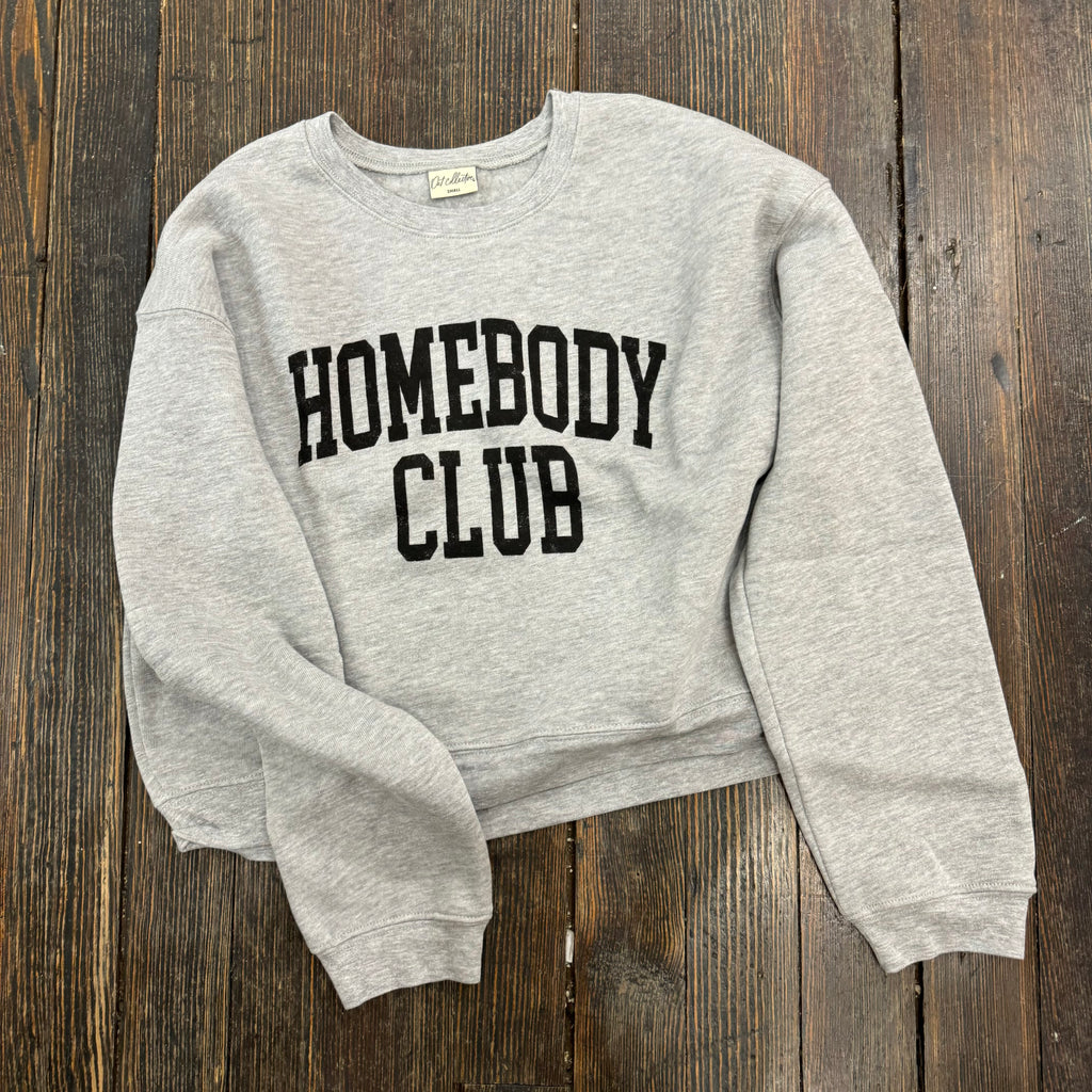 Homebody Club Sweatshirt-Grey