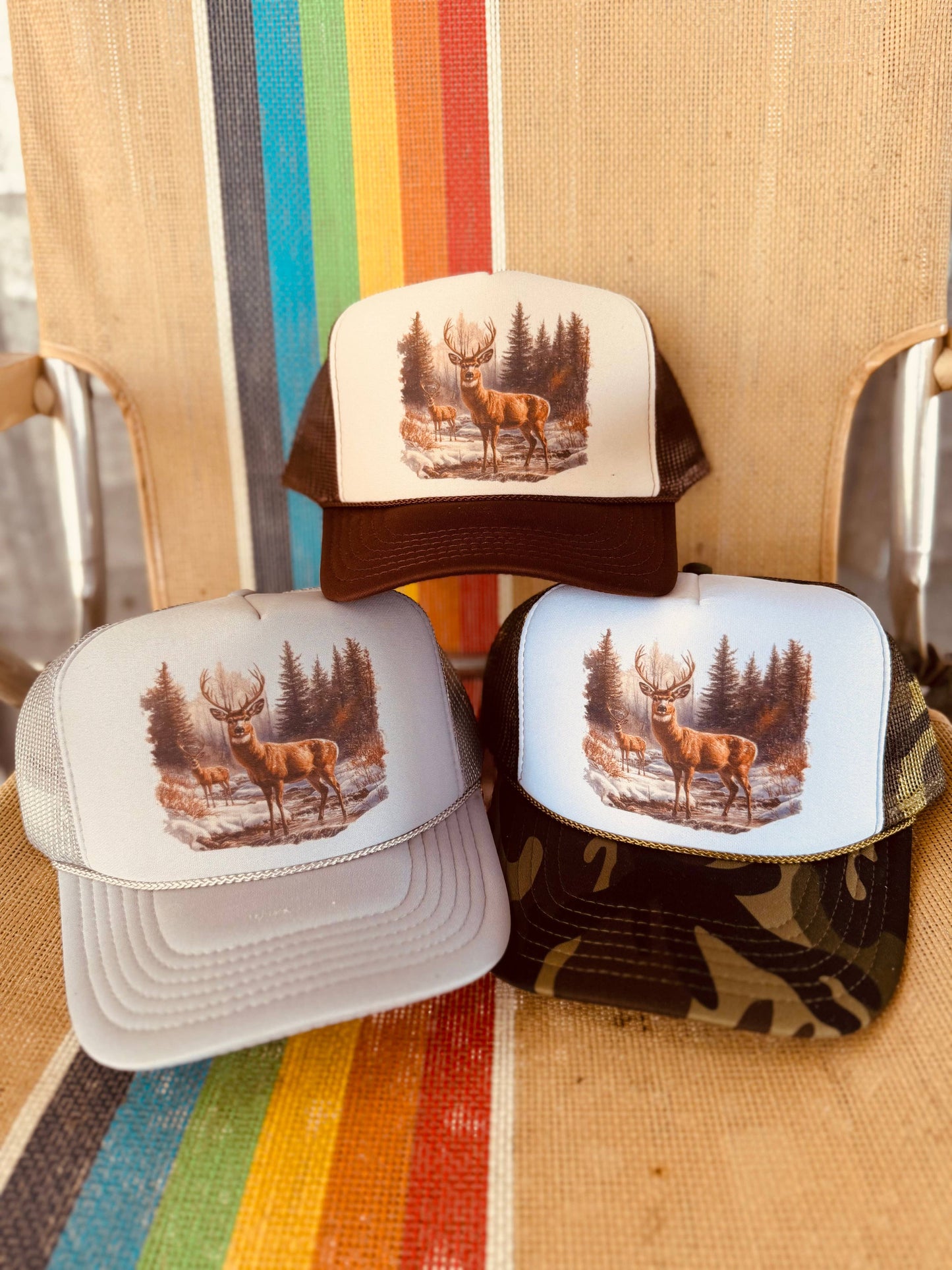 Retro Deer Trucker Hat