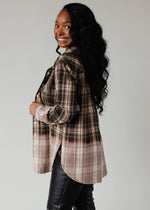 Green, Tan & Black Plaid Flannel