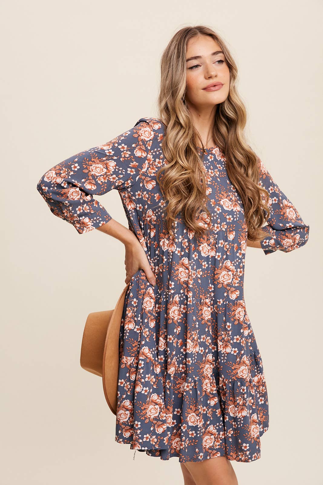 James Babydoll Midi Dress