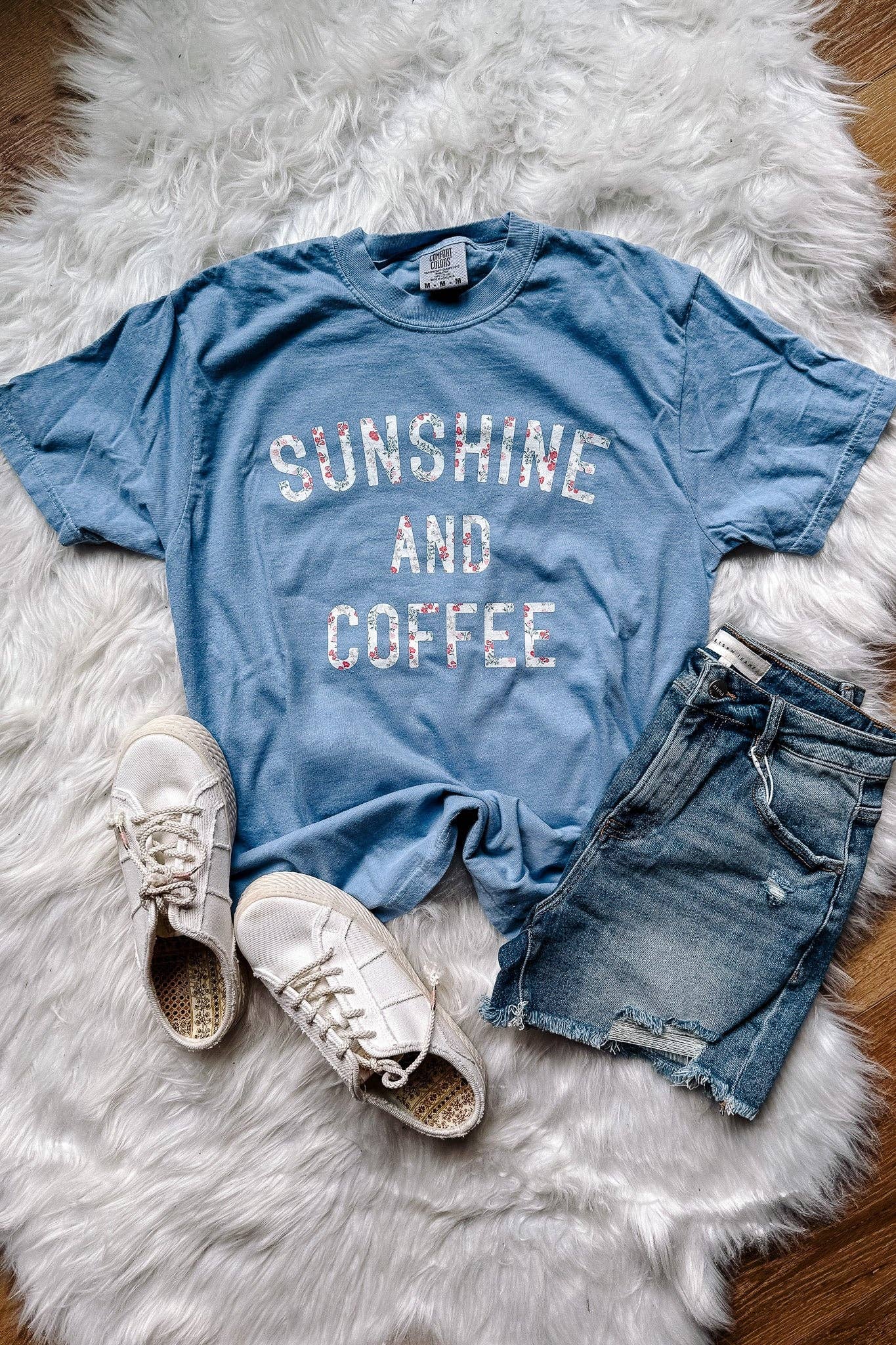 Floral Sunshine And Coffee Tee