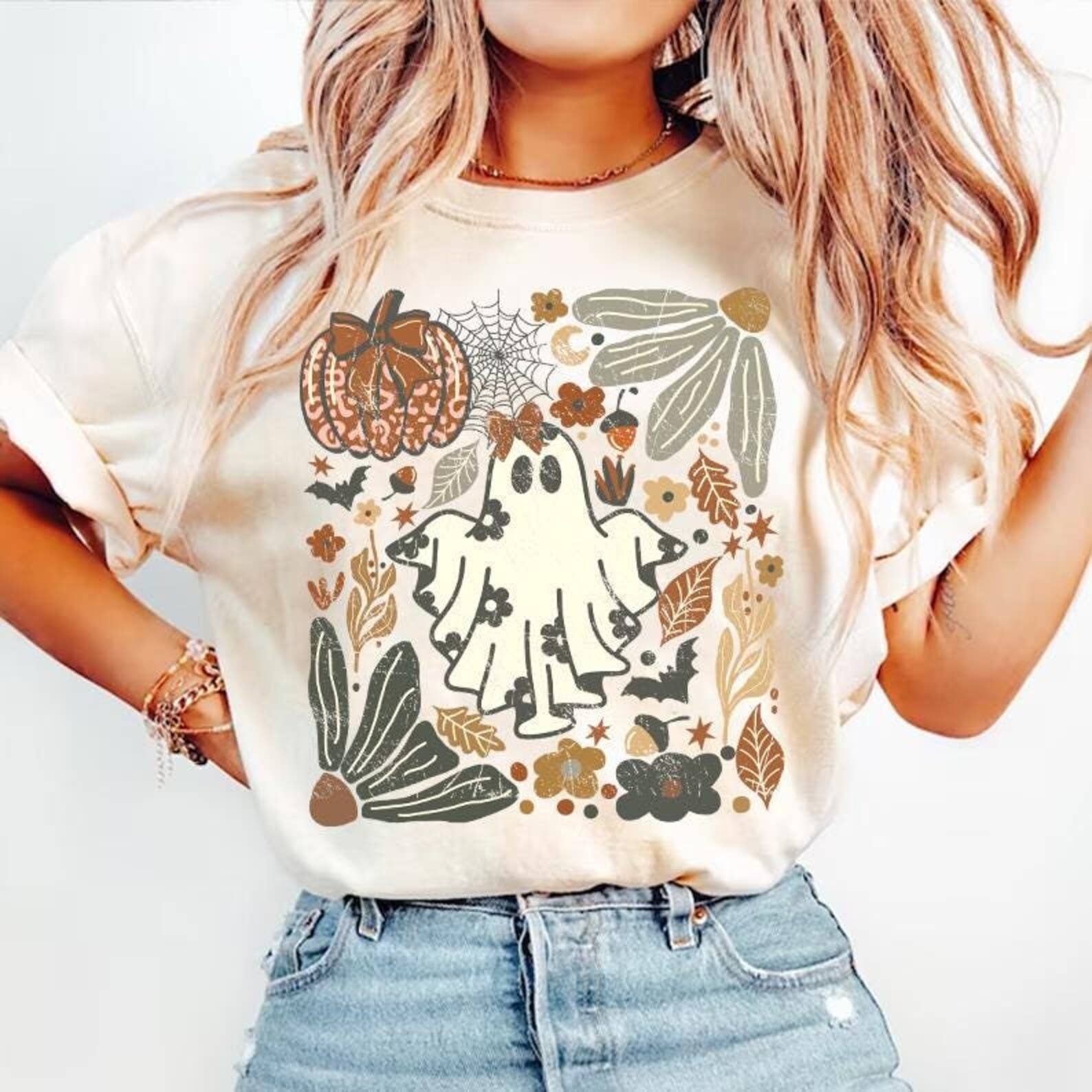 Ghost Boho Fall Graphic Tee