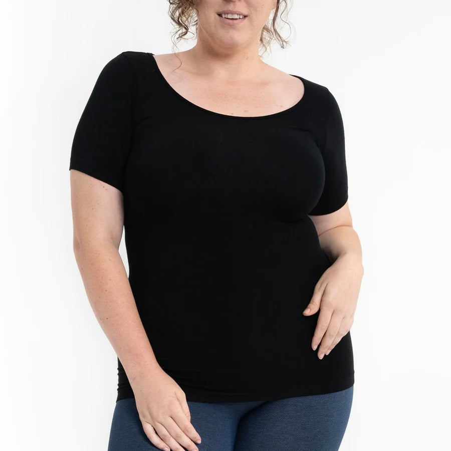 Elietian High-Waisted Plus Size Seamless Traditional Black