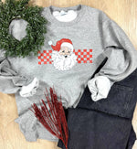 Checkered Santa Graphic Tee