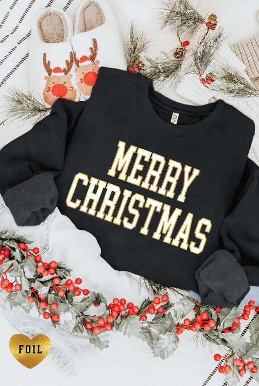 MERRY CHRISTMAS FOIL Graphic Sweatshirt