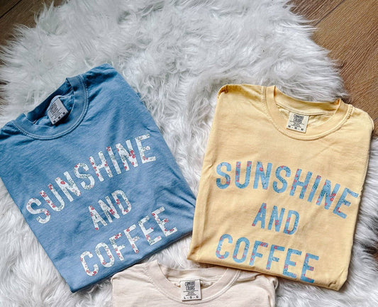 Floral Sunshine And Coffee Tee