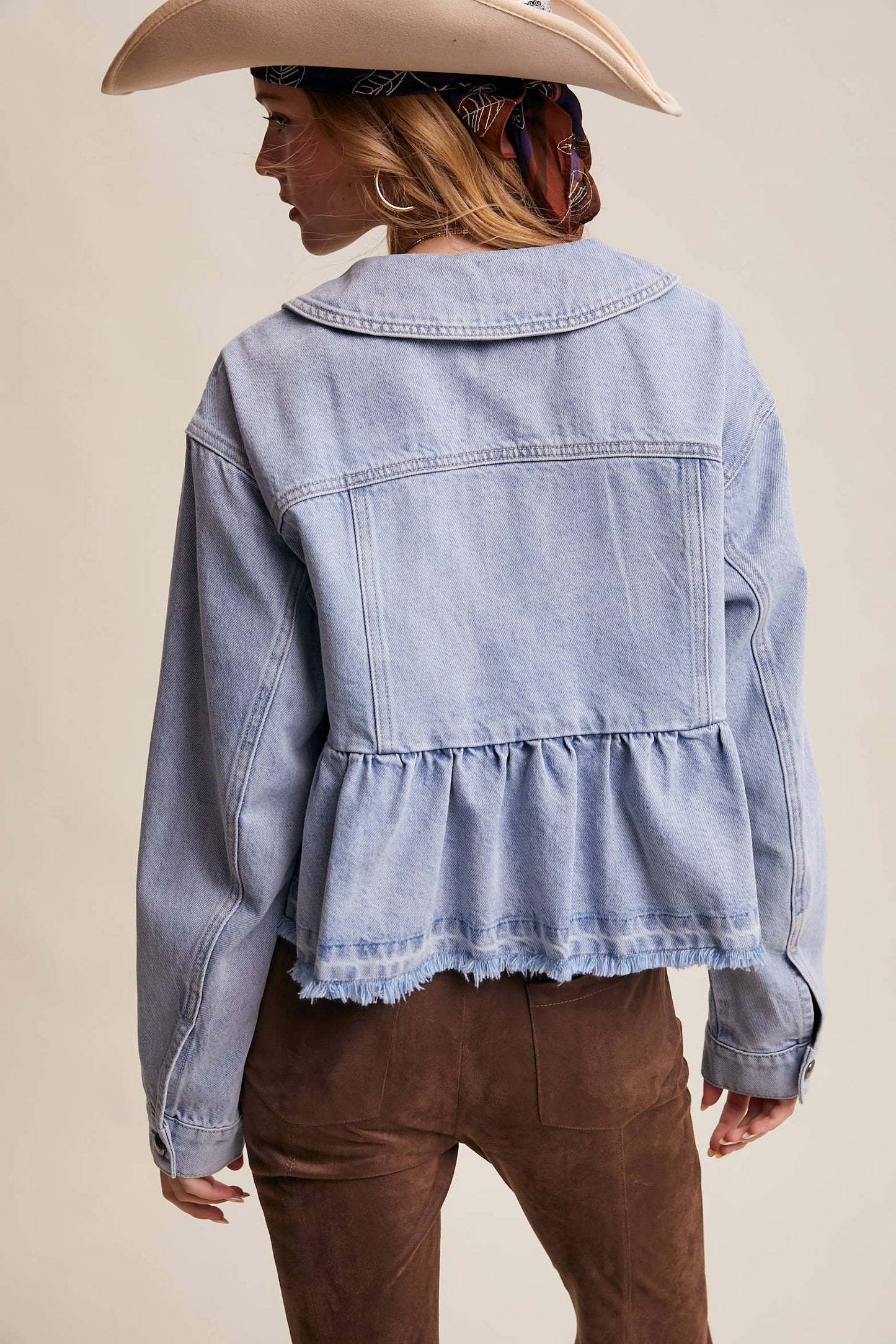 Melody Peplum Denim Jacket
