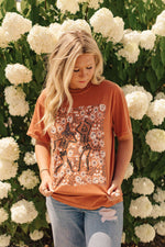 Floral Skeleton Pumpkins Graphic Tee