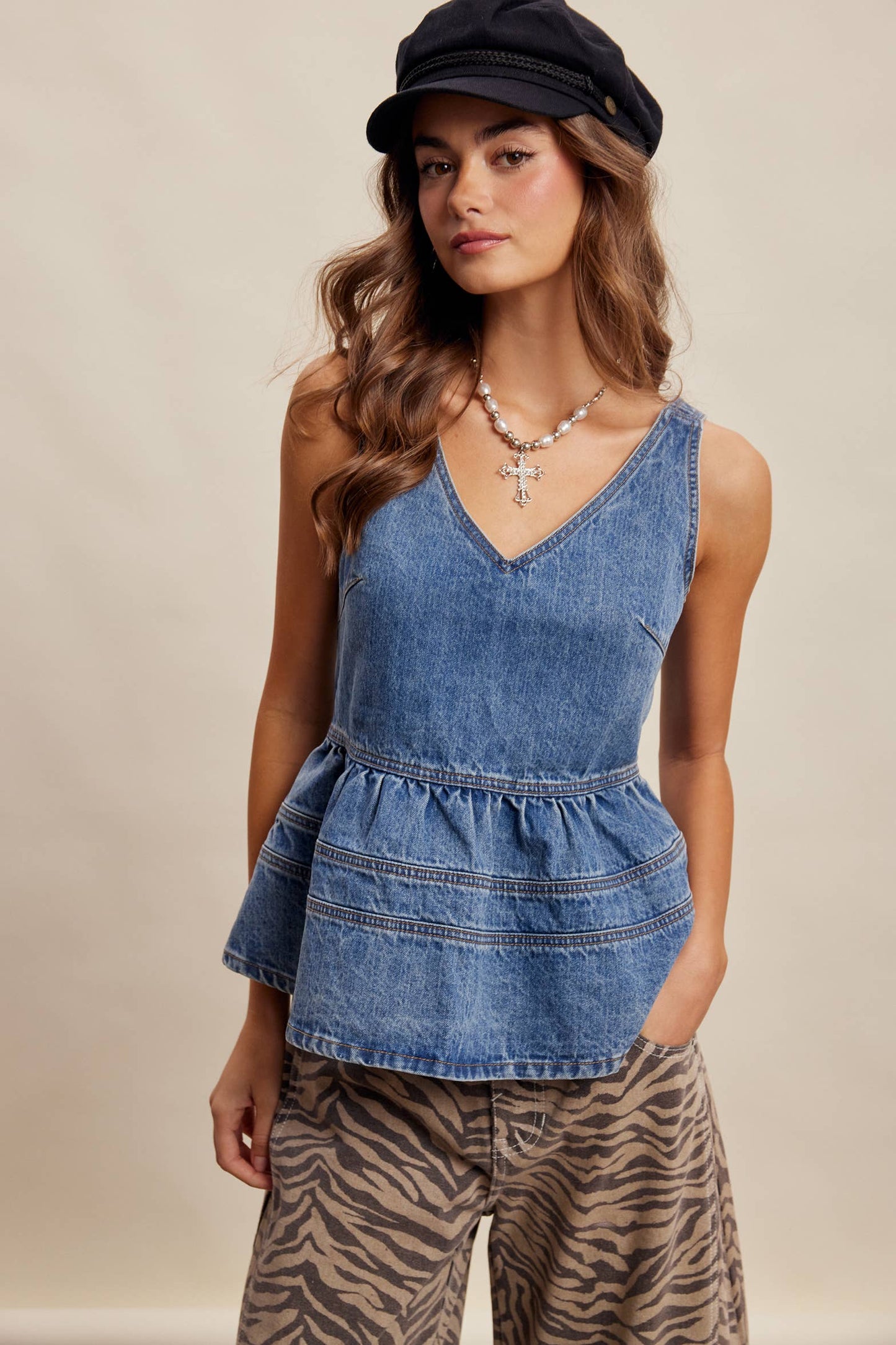 Demi Peplum Top