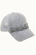 Floral Bejeweled Hat