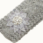 Floral Bling Knit Headwrap
