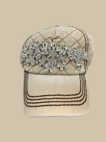 Floral Bling Quilted Hat