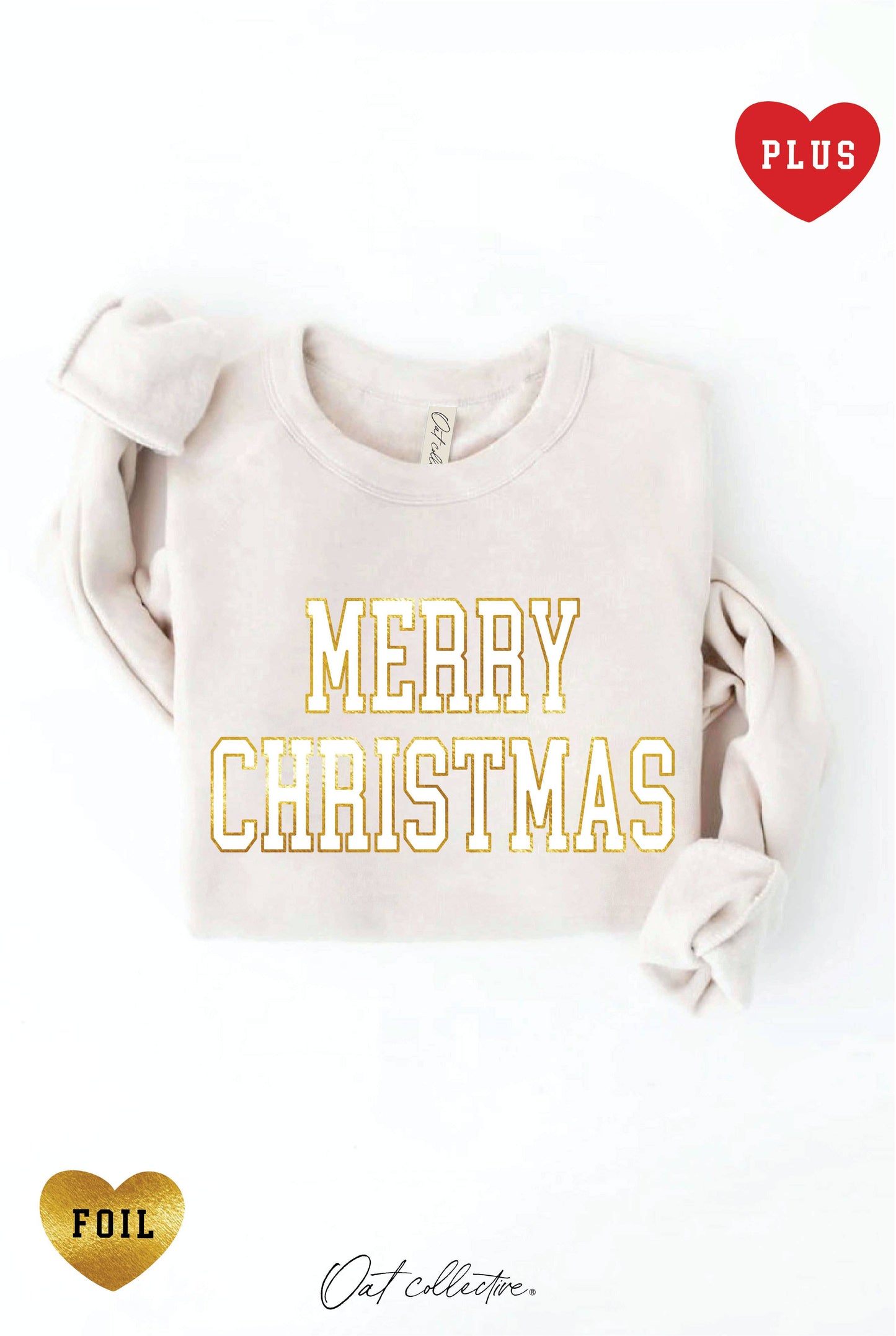 MERRY CHRISTMAS FOIL Curvy Sweatshirt
