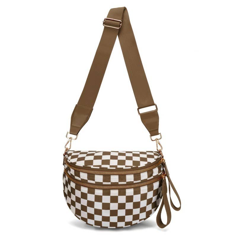 Checkered Sling Bum Bag