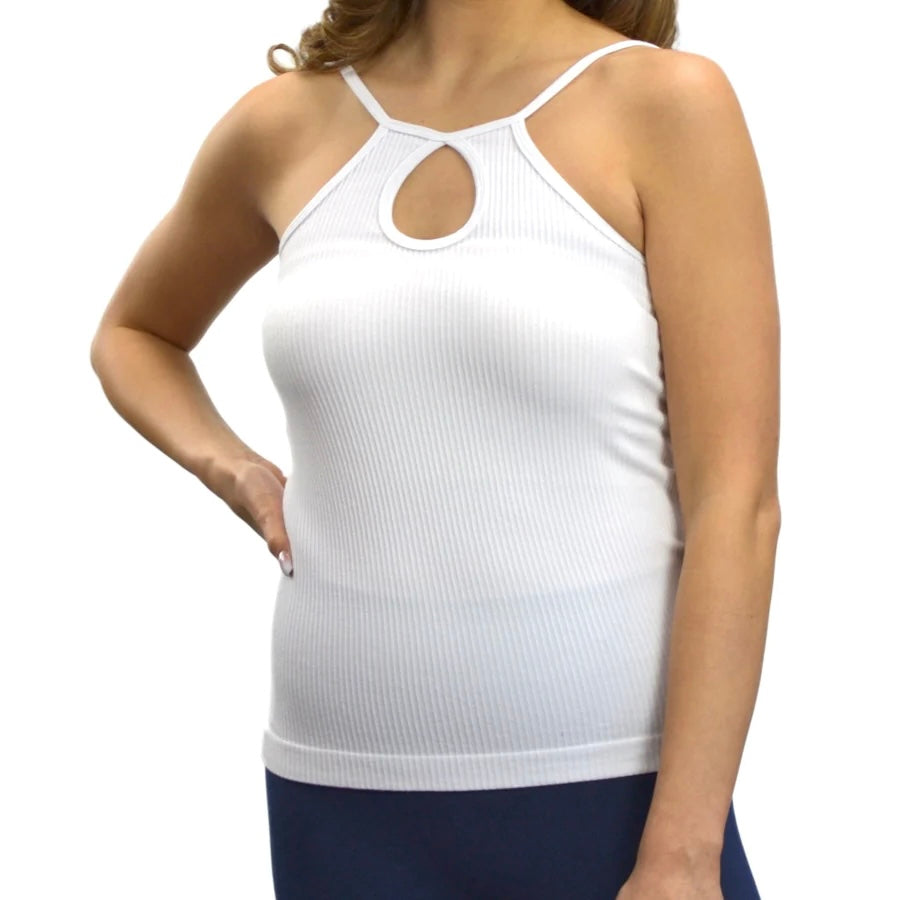 ELIETIAN Ribbed Keyhole Cami