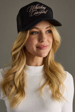 Black Whiskey Cowgirl Trucker Hat