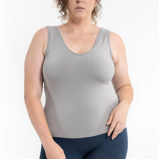 ELIETIAN Built-In-Bra Tank- Curvy