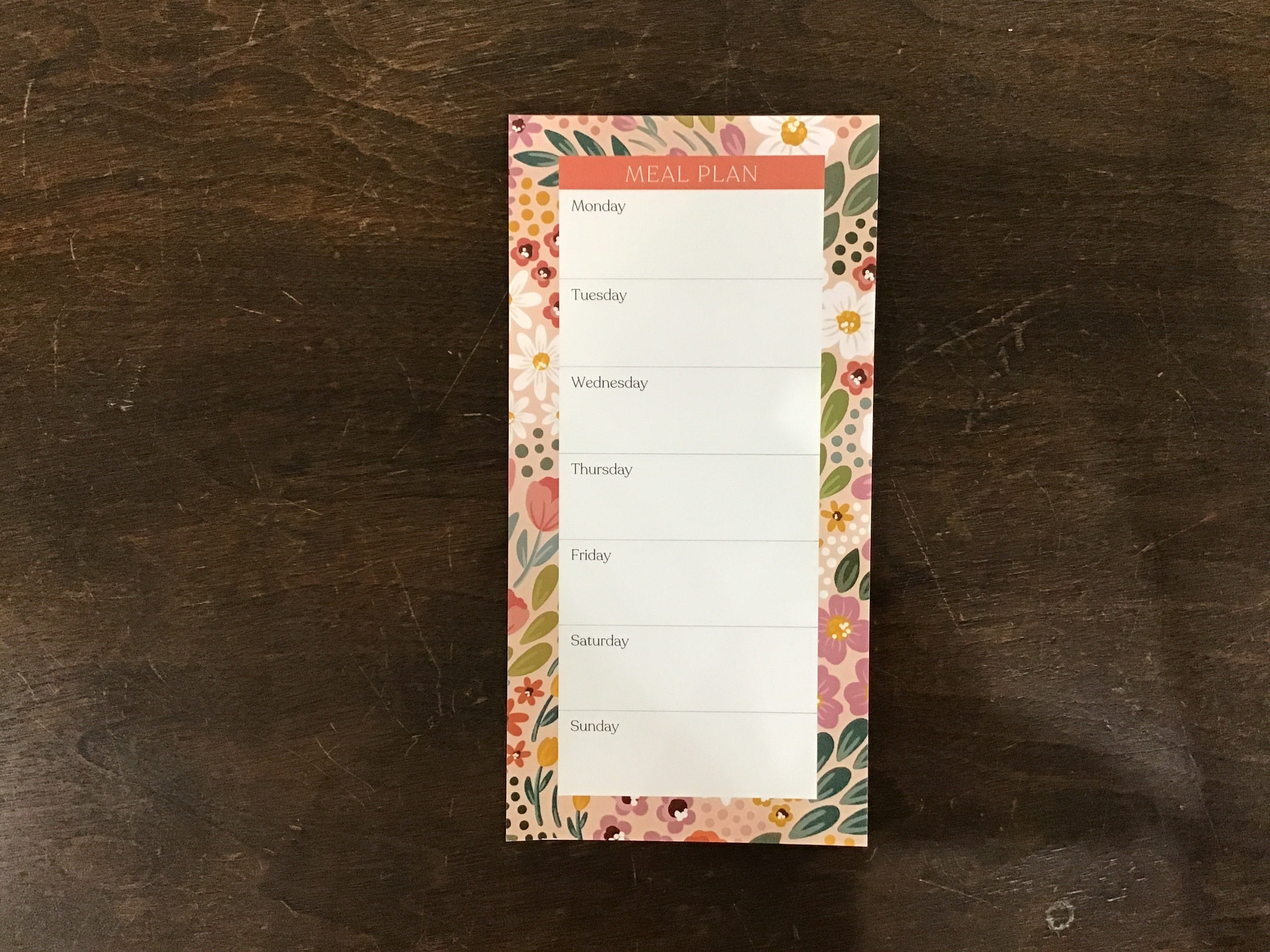 Meal Plan Notepad