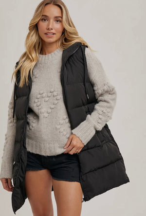 Shelby Puffer Vest - Black