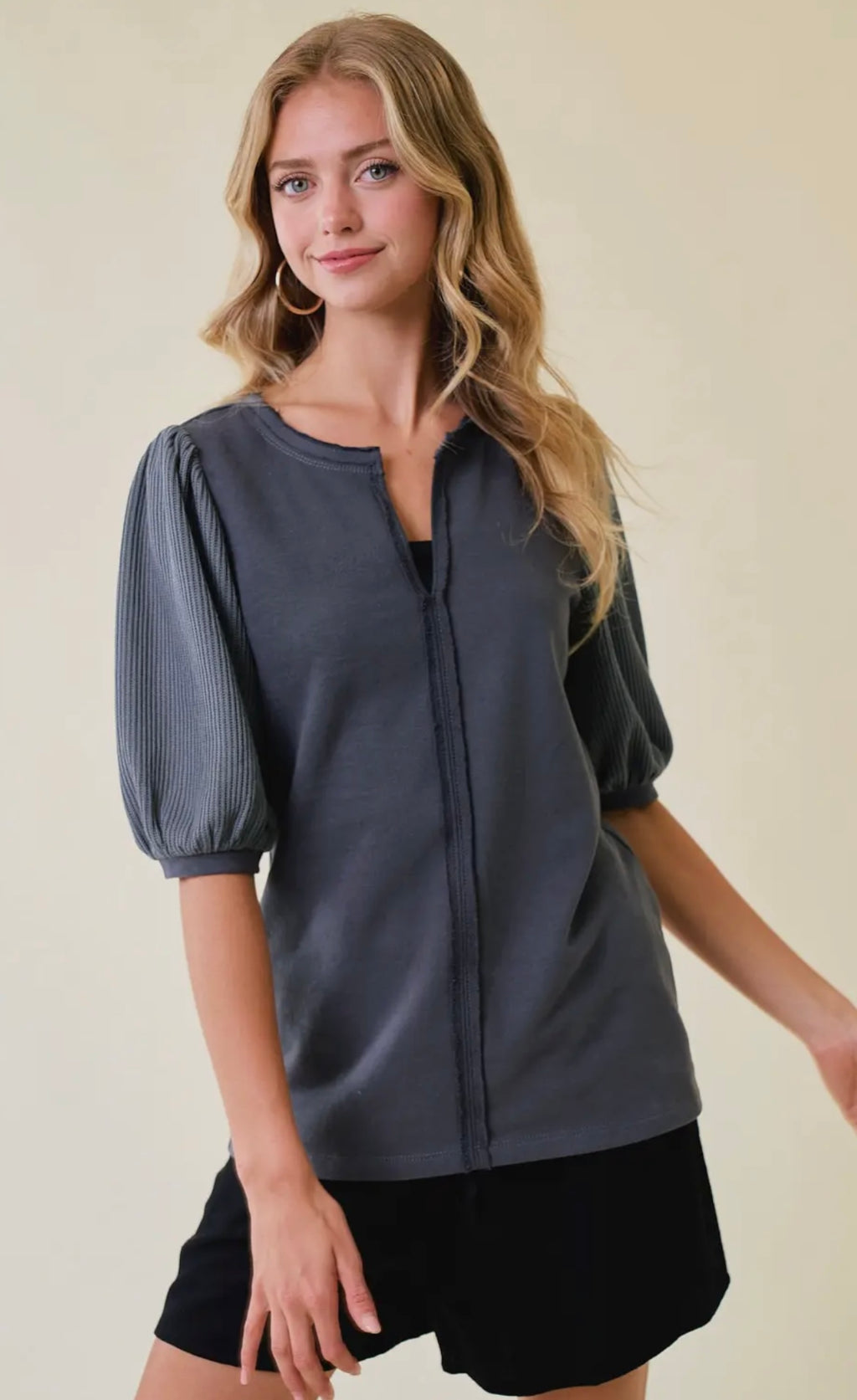 Chrissy Top - Charcoal