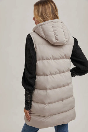 Shelby Puffer Vest - Beige