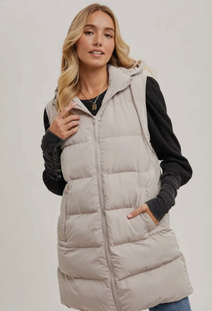 Shelby Puffer Vest - Beige