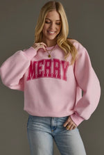 Merry Sweatshirt - Pink