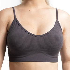 ELIETIAN - Ribbed Bra with Adjustable Straps