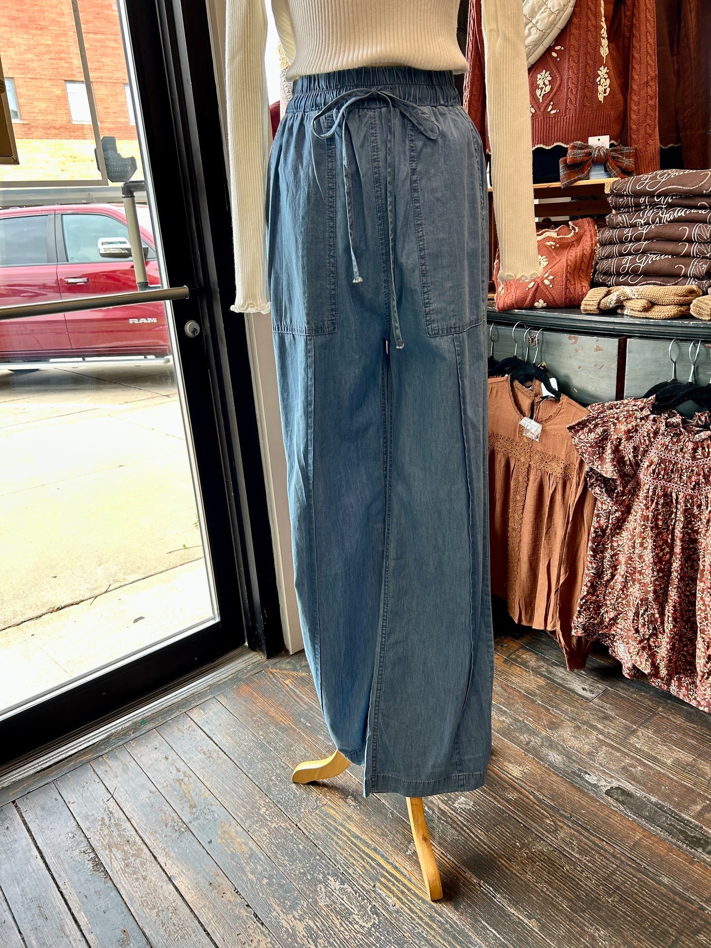 Chambray Pants - Denim