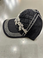 Floral Bling Quilted Hat