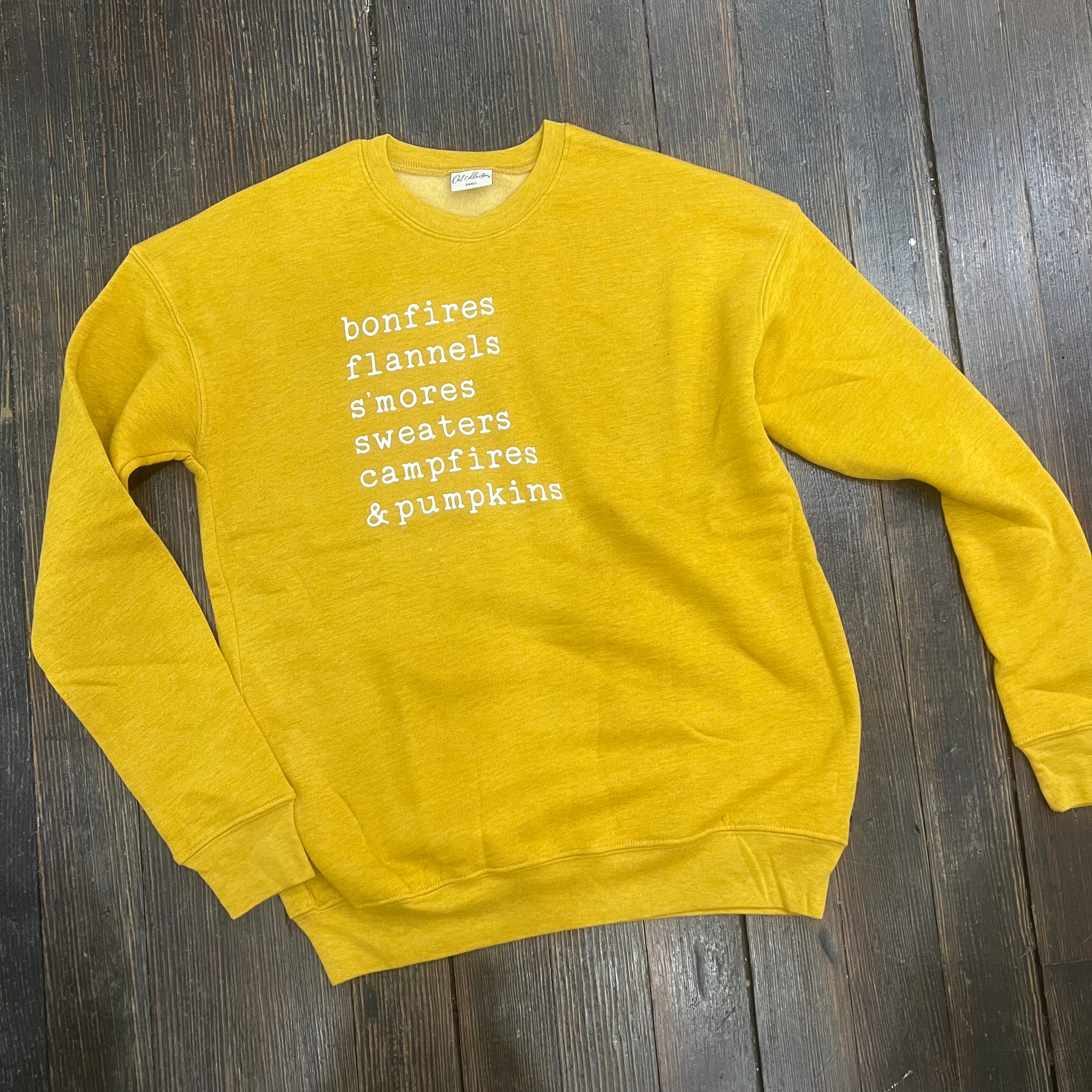 Bonfires Sweater-Mustard