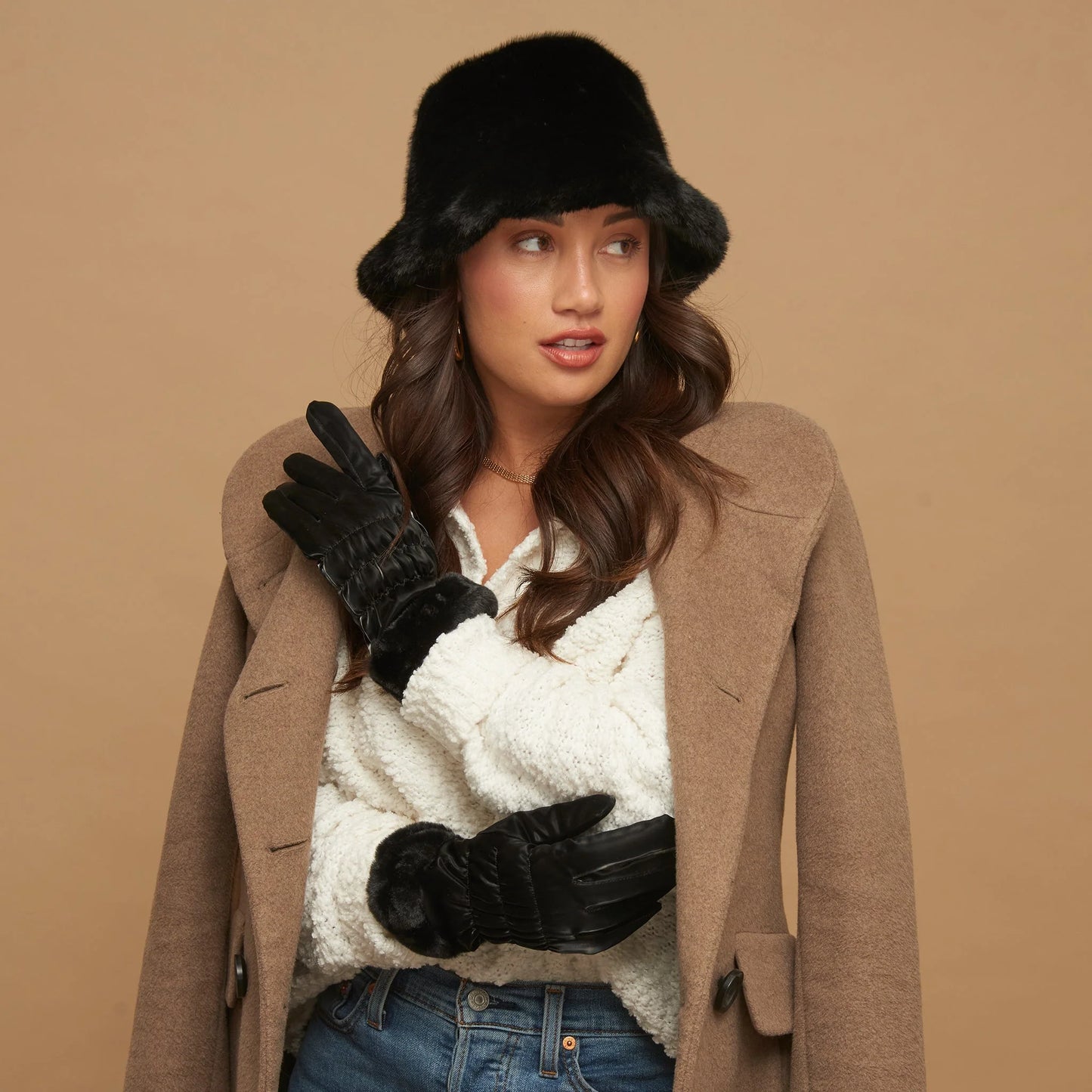 Faux Fur Cuff Gloves