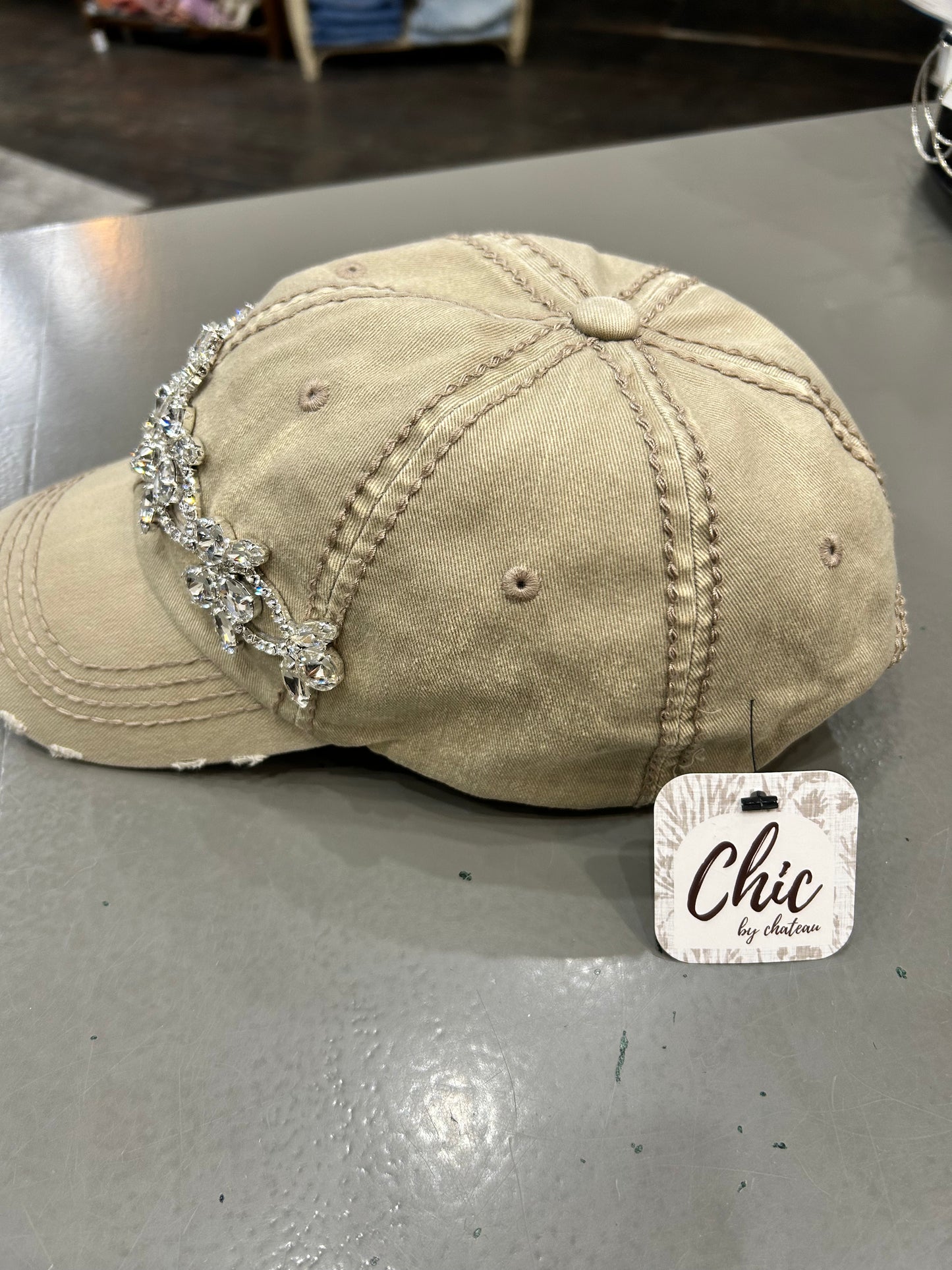 Shine Hat Khaki