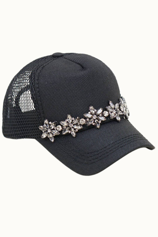 Floral Bejeweled Hat