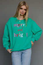 Merry & Bright Sweatshirt - Green