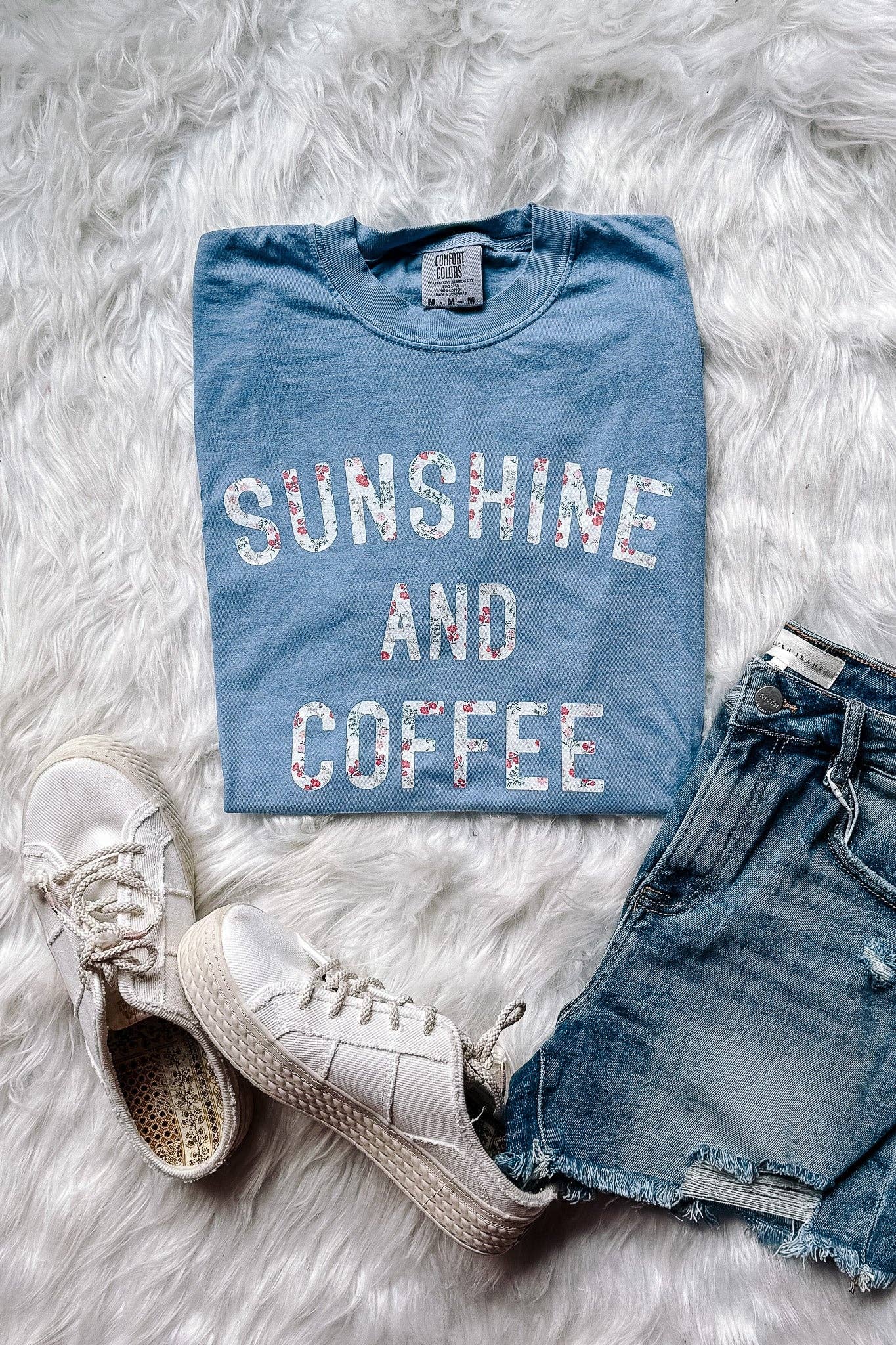 Floral Sunshine And Coffee Tee