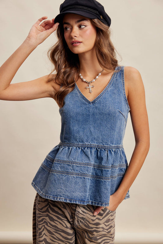 Demi Peplum Top