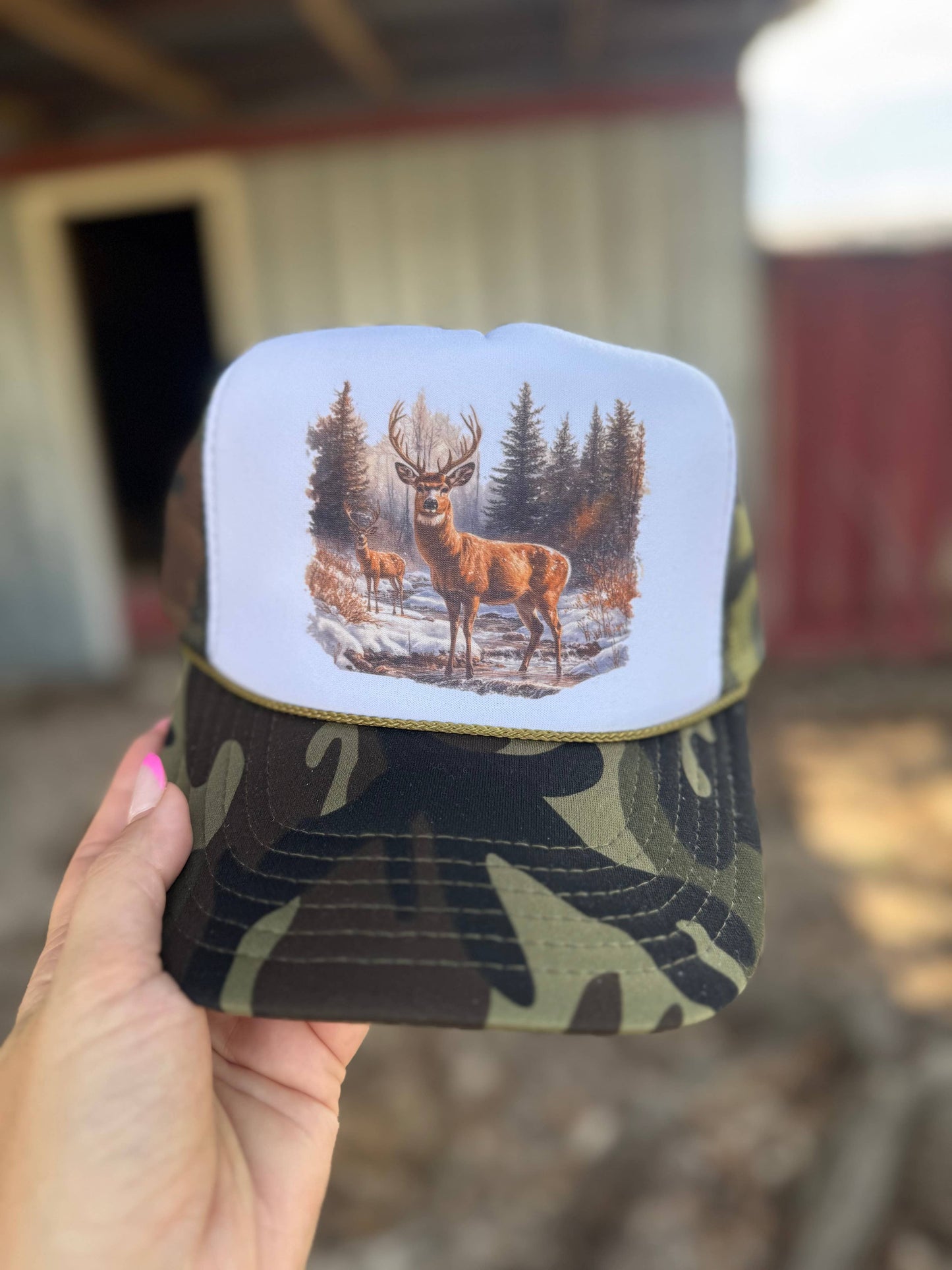 Retro Deer Trucker Hat