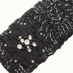 Floral Bling Knit Headwrap